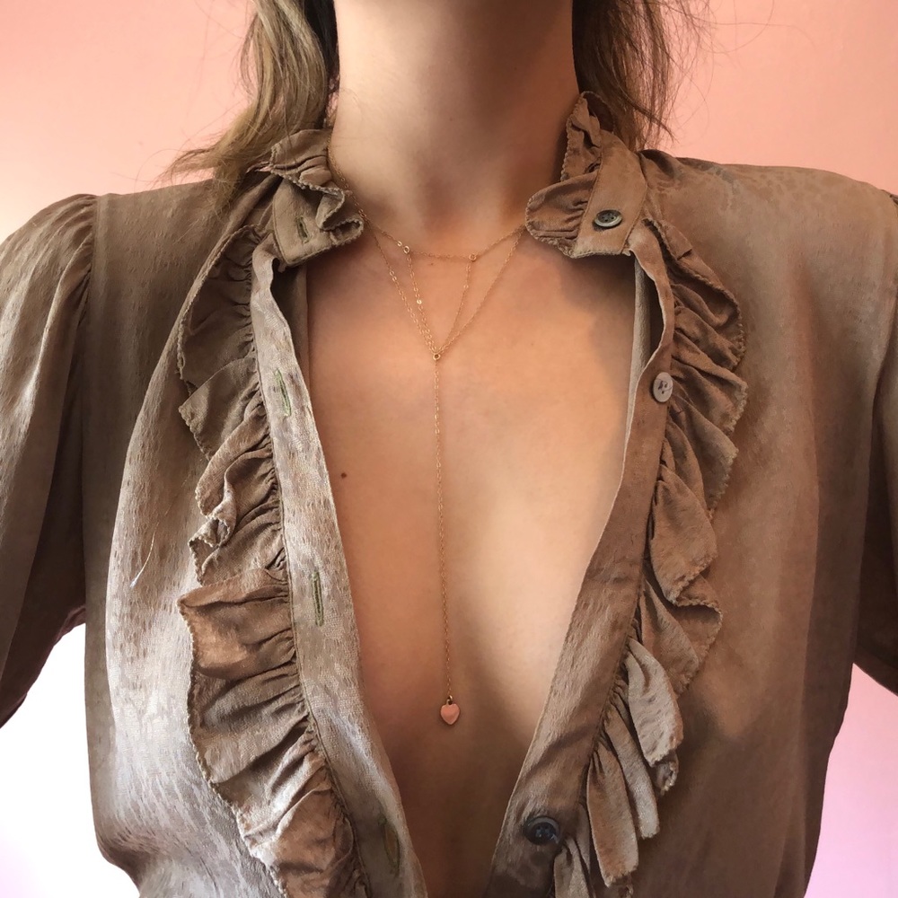 Bagatiba Gold Tiered Drop Necklace